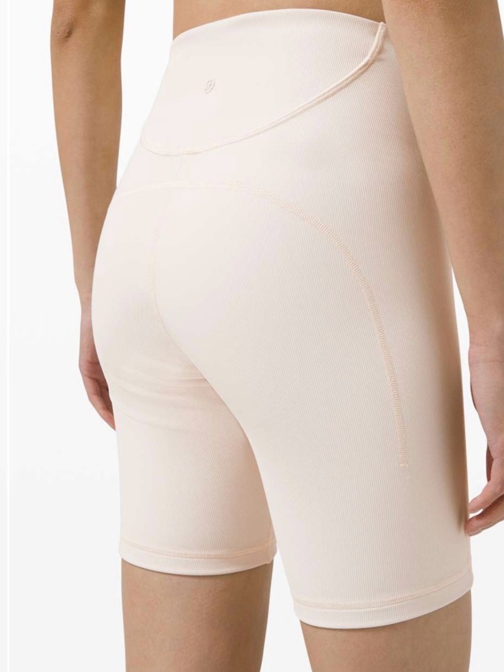 lululemon athletica High-Rise Ribbed contour Bike Shorts - ivory